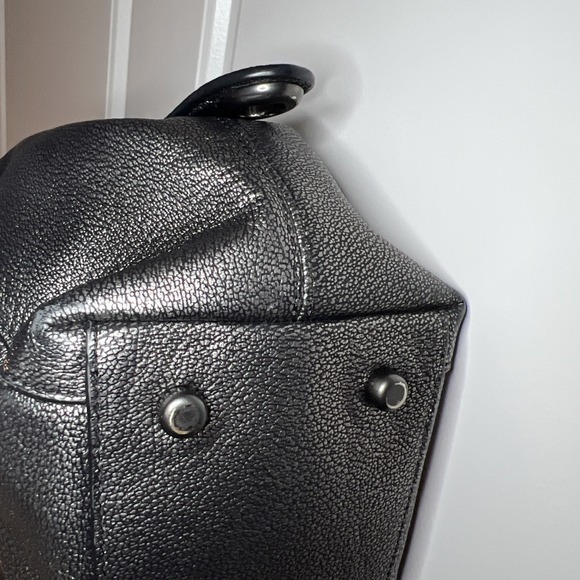 Coach Edie 31 Pebbled Leather Shoulder Bag Metallic Gunmetal 87399 - Picture 7 of 16